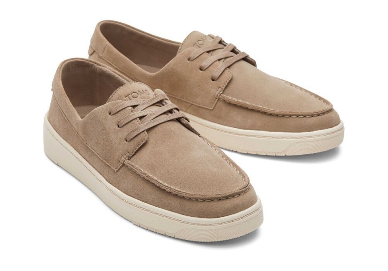 Trampki Męskie Toms TRVL LITE London Taupe Zamszowe Loafer Jasny Szare | 9802BNYQS