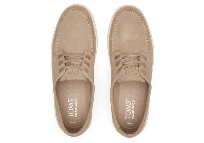 Trampki Męskie Toms TRVL LITE London Taupe Zamszowe Loafer Jasny Szare | 9802BNYQS