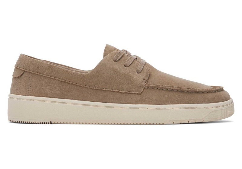 Trampki Męskie Toms TRVL LITE London Taupe Zamszowe Loafer Jasny Szare | 9802BNYQS