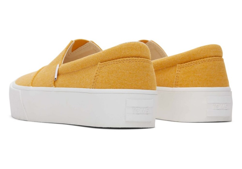 Trampki Wsuwane Damskie Toms Fenix Platformie Mango Płócienne Mango | 8015FDJES