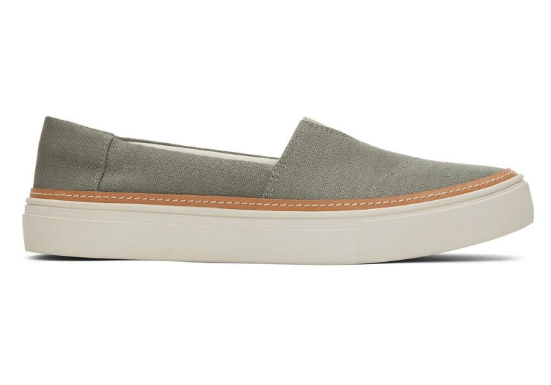 Trampki Wsuwane Damskie Toms Parker Szare | 9365HBOQG